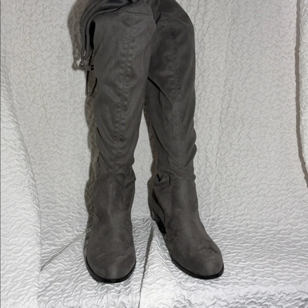 Charles By Charles David Dark Gray Over the Knee Boots NWOT